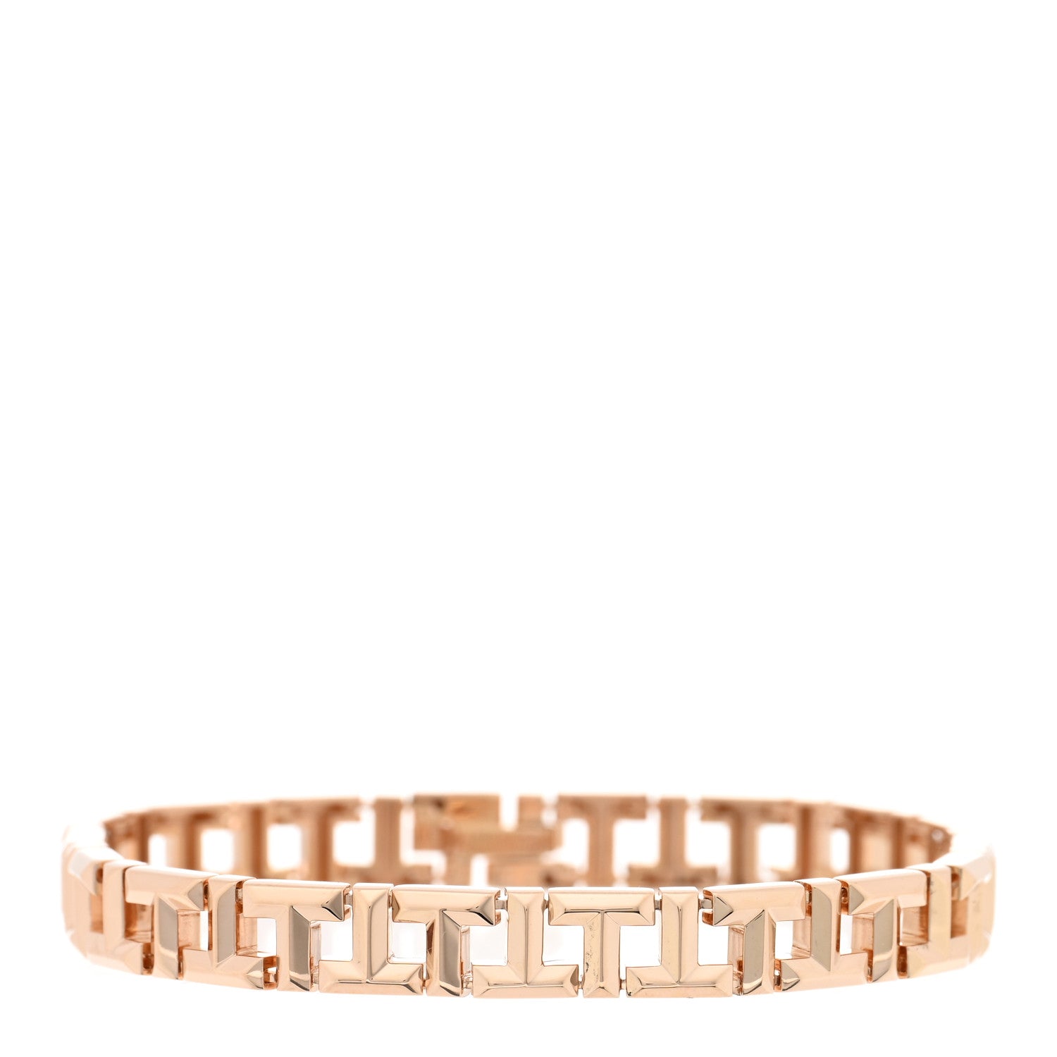 Tiffany 18K Rose Gold Narrow T True Bracelet 1 of 3