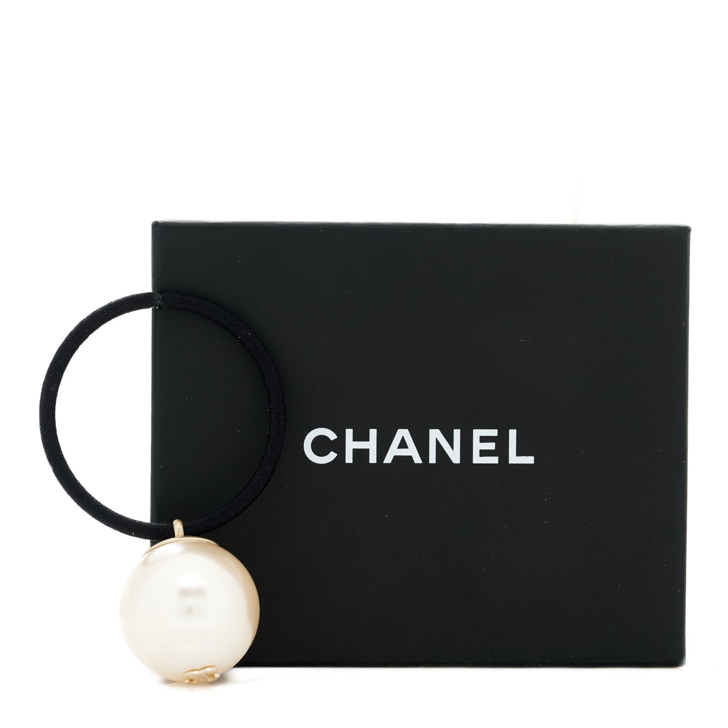 Pearl CC Hair Tie Black White