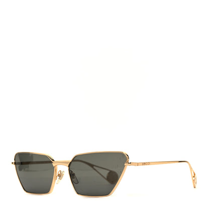 Gucci Rectangular Sunglasses GG0538S Gold Black 1 of 8