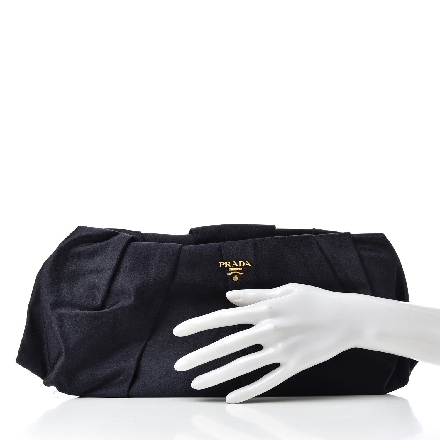Prada Satin Clutch Bleu 2 of 6