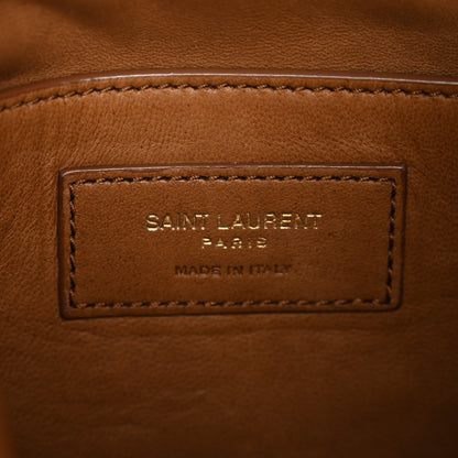 Saint Laurent Faux Fur Lambskin Bucket Bag Brown Chocolate 6 of 10