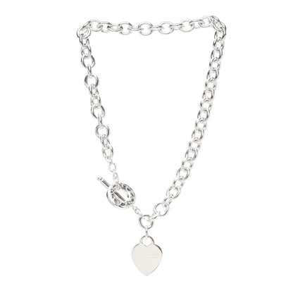 Tiffany Sterling Silver Heart Tag Toggle Necklace 3 of 4