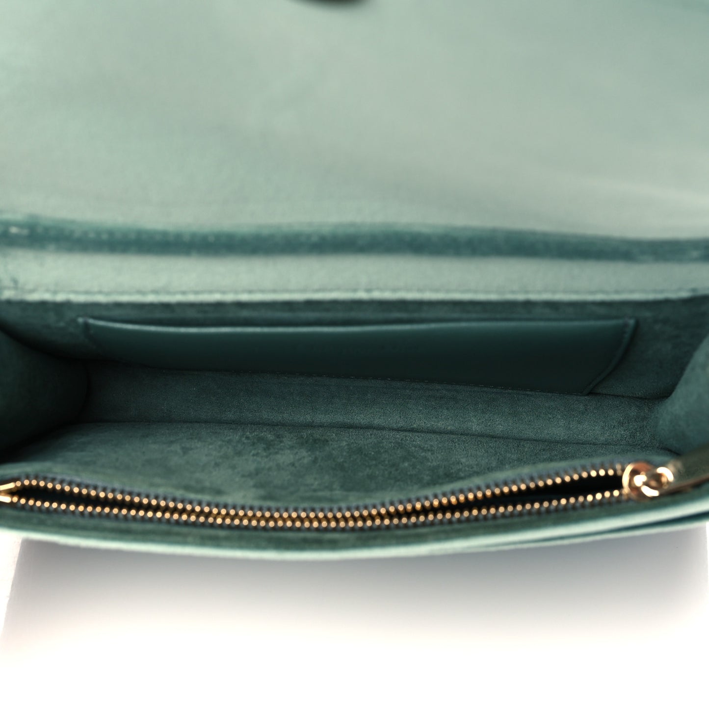 Velvet Diorama Wallet On Chain Pouch Water Blue