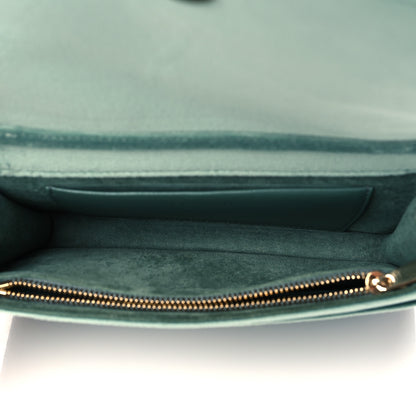 Christian Dior Velvet Diorama Wallet On Chain Pouch Water Blue 5 of 10