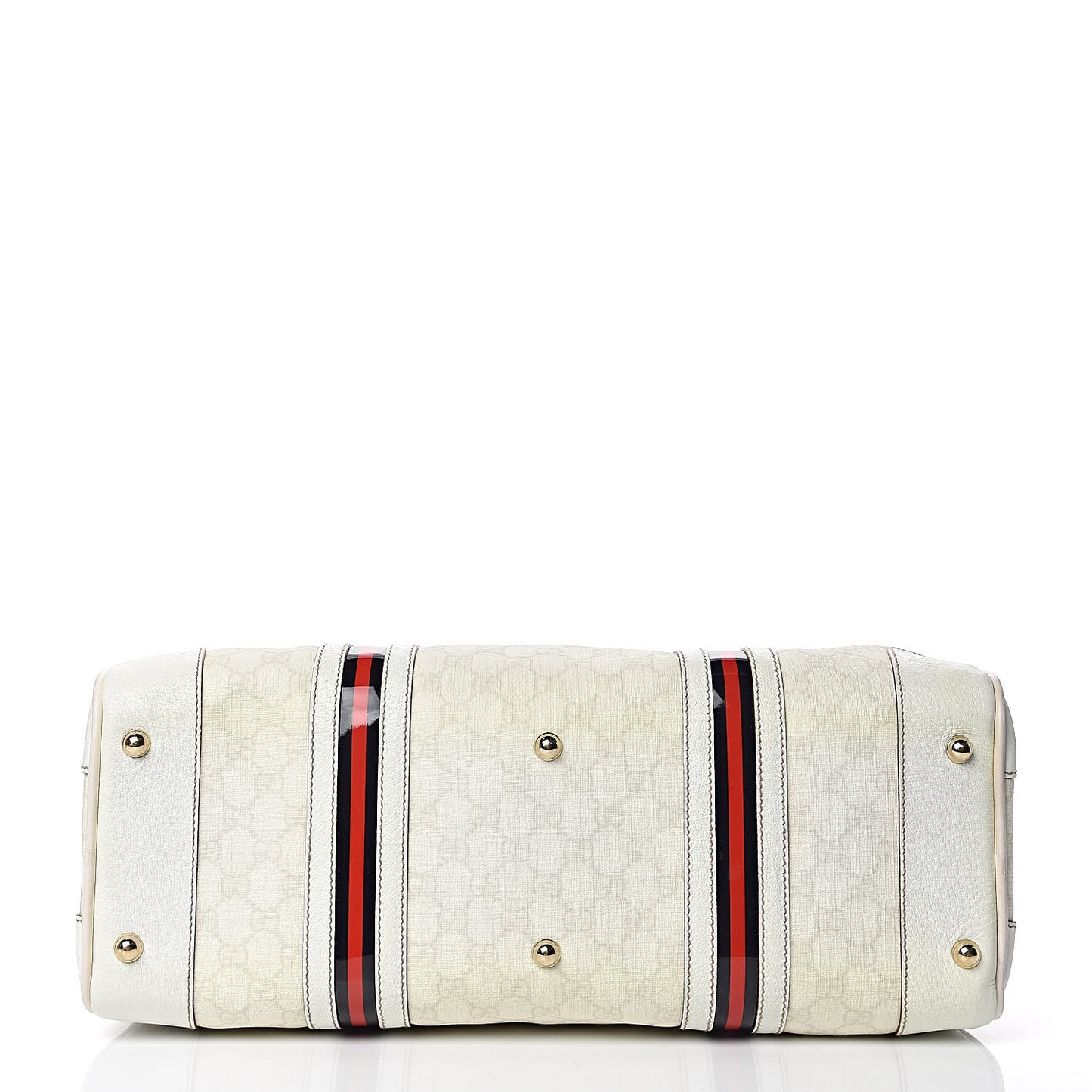 GG Plus Monogram Web Large Carry On Duffle Bag White
