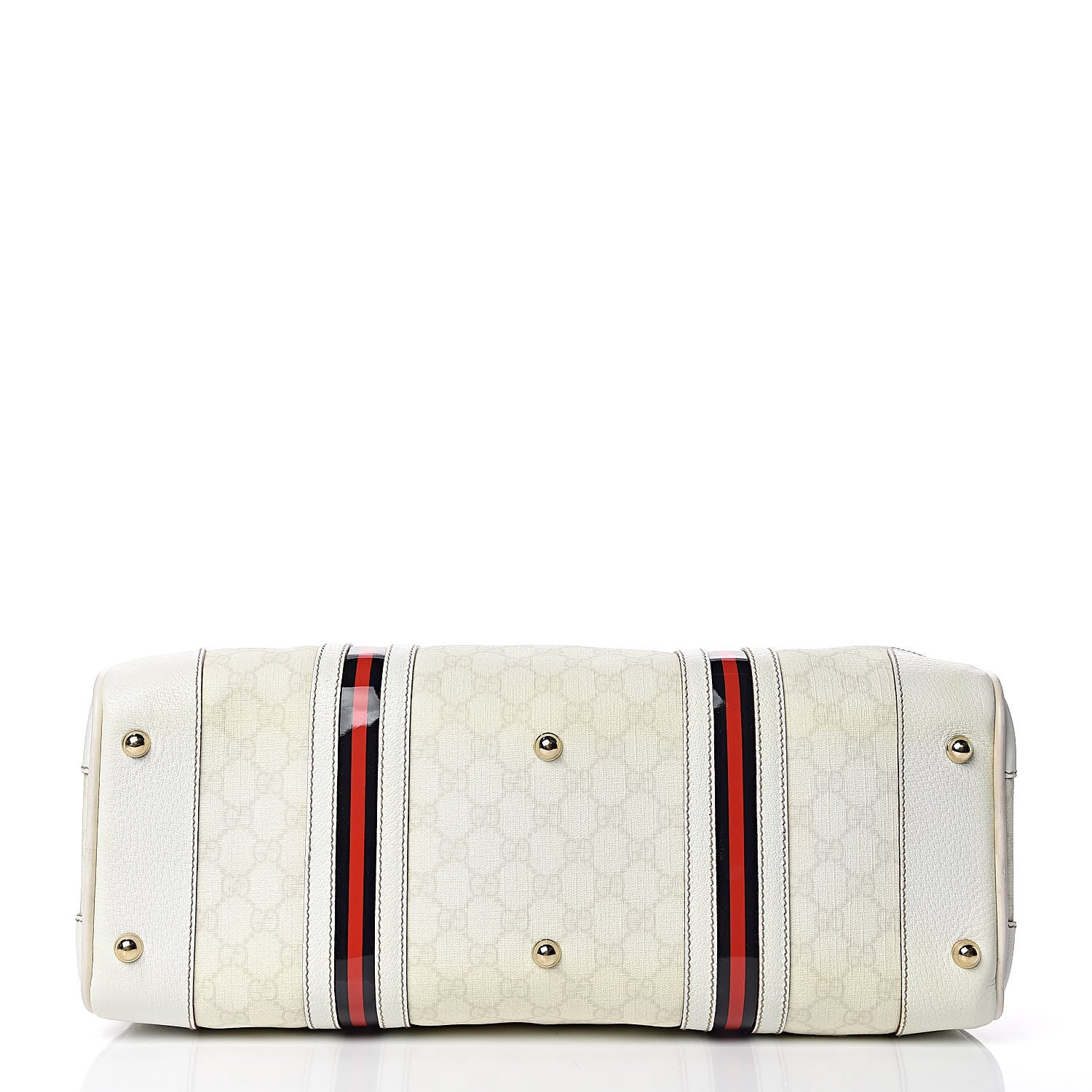 Gucci GG Plus Monogram Web Large Carry On Duffle Bag White 11 of 11