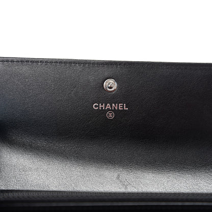 Chanel Glazed Calfskin Boy Flap Wallet Black 5 of 8