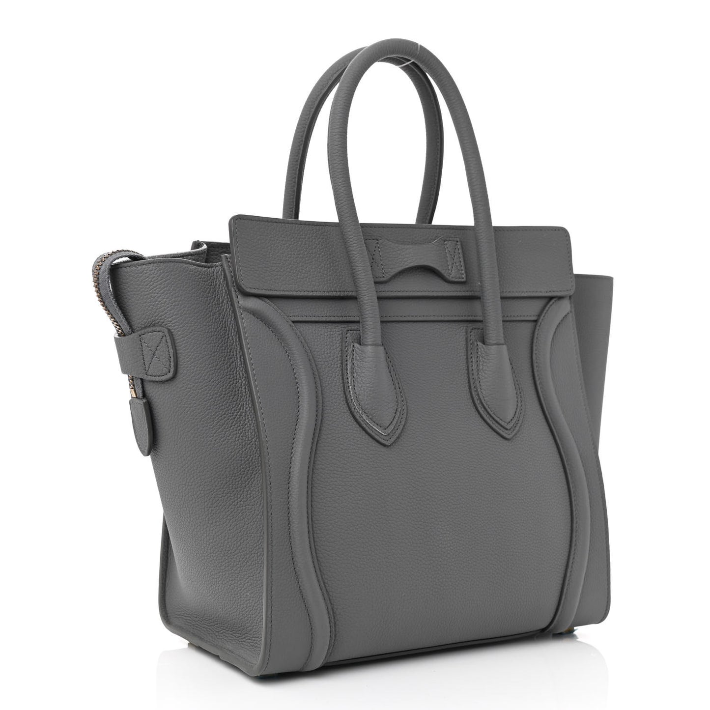 Baby Drummed Calfskin Micro Luggage Kohl