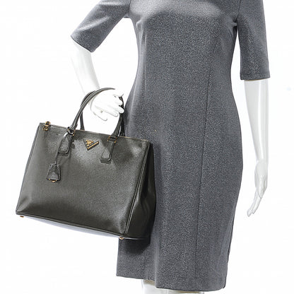 Prada Saffiano Lux Tote Militare 2 of 7