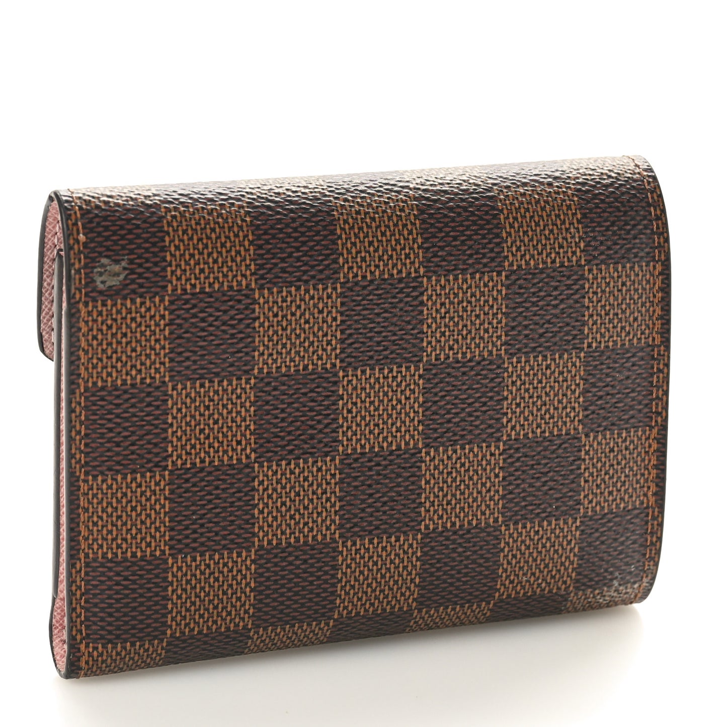 Damier Ebene Victorine Wallet Rose Ballerine