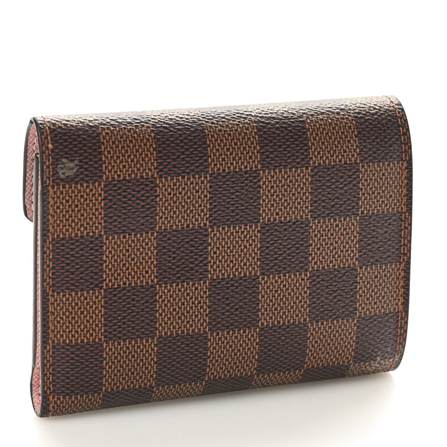Louis Vuitton Damier Ebene Victorine Wallet Rose Ballerine 3 of 7