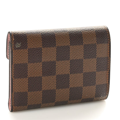 Louis Vuitton Damier Ebene Victorine Wallet Rose Ballerine 3 of 7