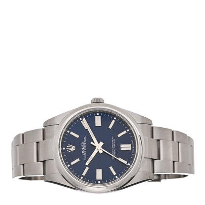 Rolex Stainless Steel 41mm Oyster Perpetual Watch Bright Blue 124300 2 of 5