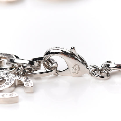 Chanel Crystal Strass Cross CC Necklace Silver 3 of 3