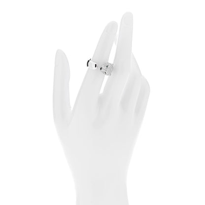 Cartier 18K White Gold Diamond Black Onyx Emerald Panthere De Cartier Ring 50 5.5 2 of 6