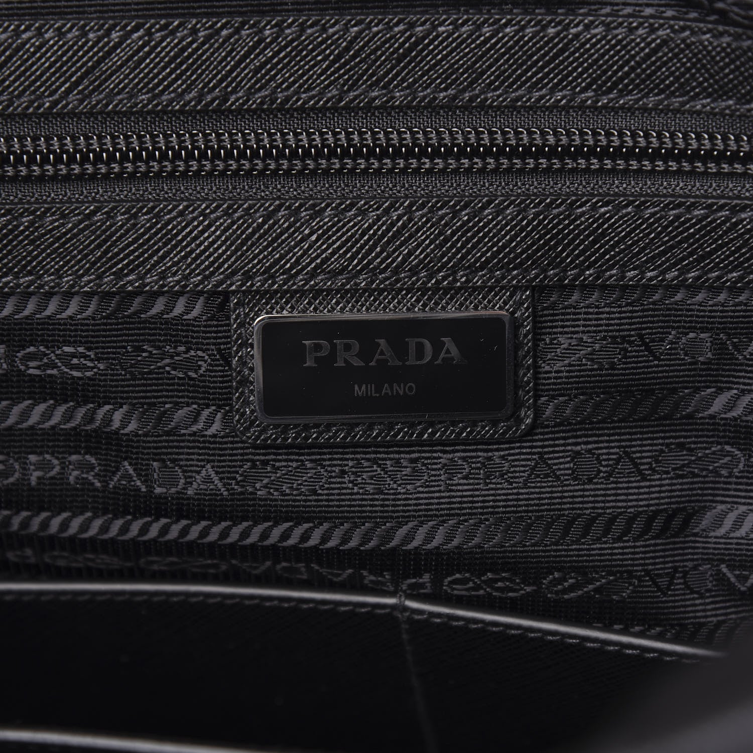 Prada Tessuto Nylon Saffiano Tote Black 7 of 10