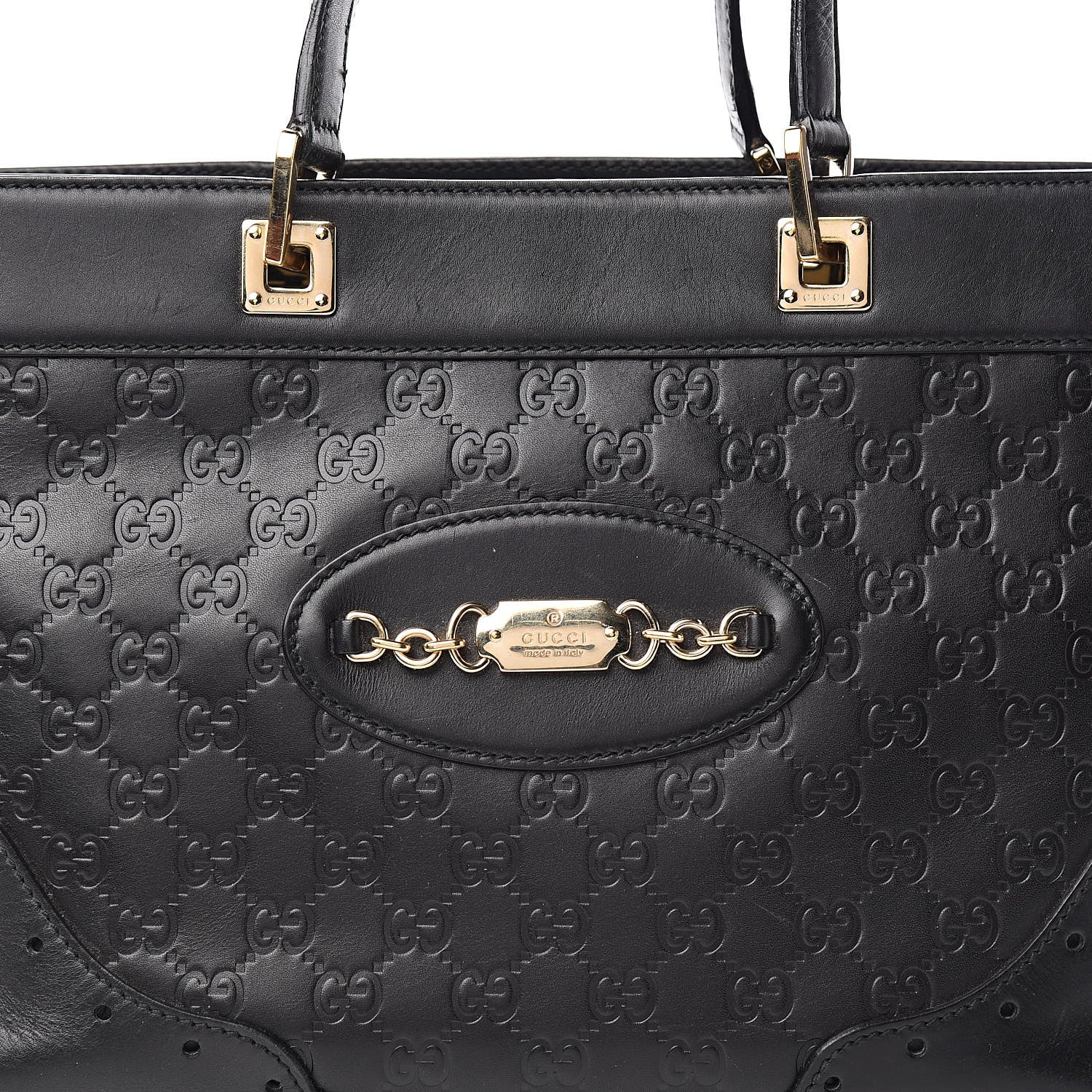 Gucci Guccissima Large Punch Tote Black 12 of 12