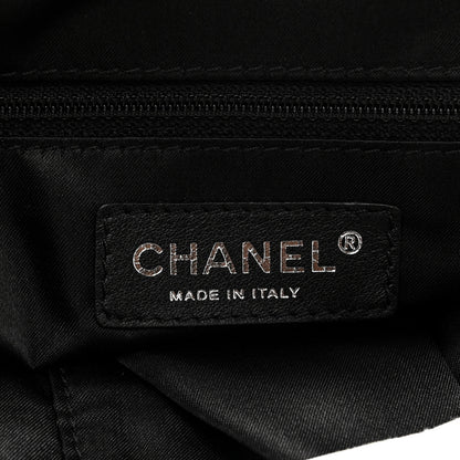 Chanel Velvet Checkered Kiss Lock Shoulder Bag Black 6 of 10