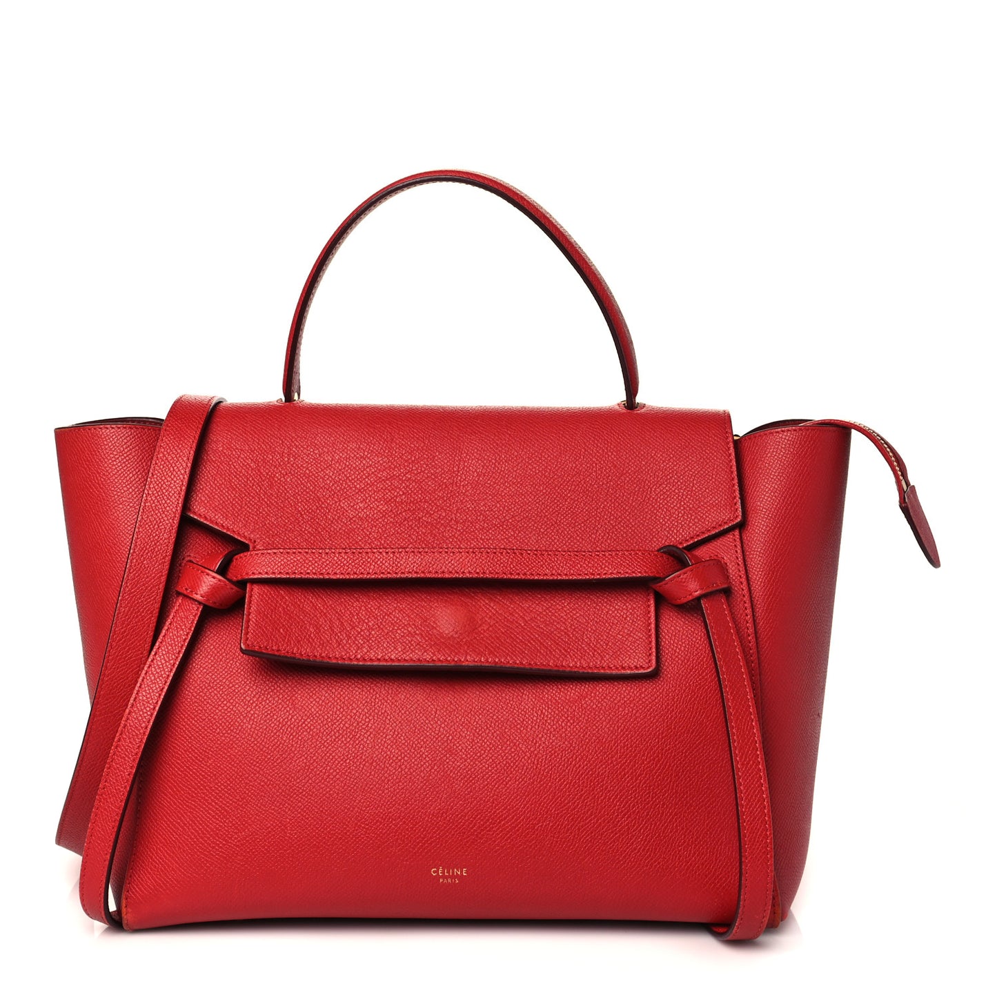 Grained Calfskin Mini Belt Bag Coquelicot