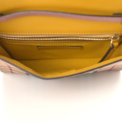 Burberry Derby Calfskin Haymarket Check Small Loxley Crossbody Cinnamon Red Multicolor 5 of 10