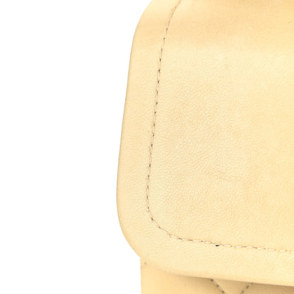 Chanel Lambskin Quilted Medium Double Flap Light Beige 19 of 21