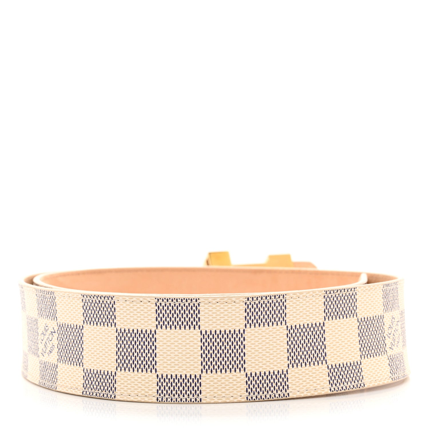 Louis Vuitton Damier Azur LV Initiales Belt 80 32 2 of 8