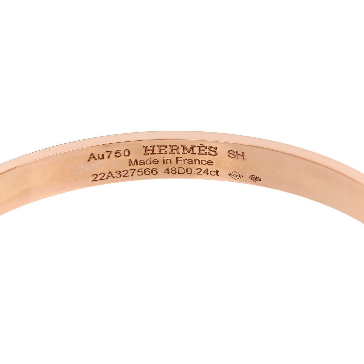 18K Rose Gold Diamond PM Collier De Chien Bracelet SH