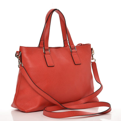 Gucci Calfskin Bamboo Tassel Top Handle Tote Red 4 of 11