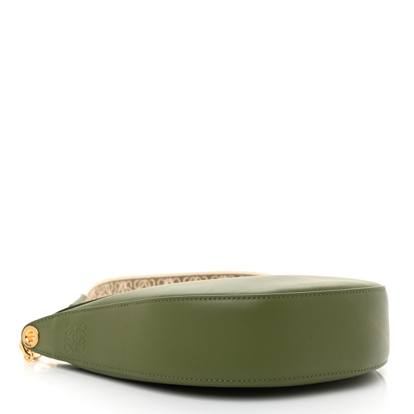 Satin Calfskin Jacquard Small Luna Bag Avocado Green