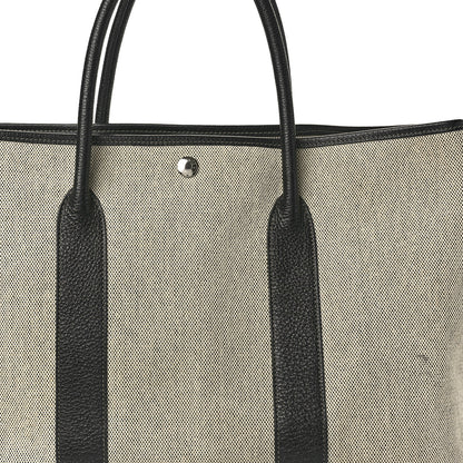 Hermes Toile Buffle Skipper Garden Party 36 MM Tote Black 8 of 11
