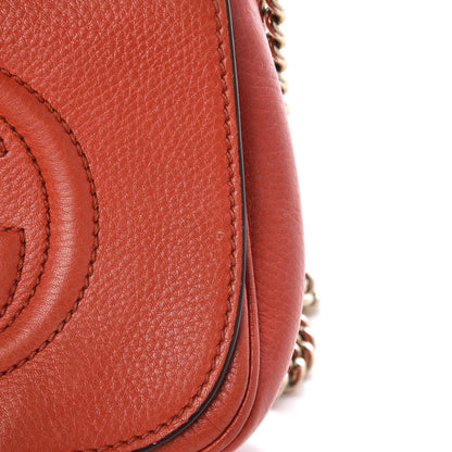 Gucci Pebbled Calfskin Small Soho Flap Crossbody Sun Orange 7 of 12
