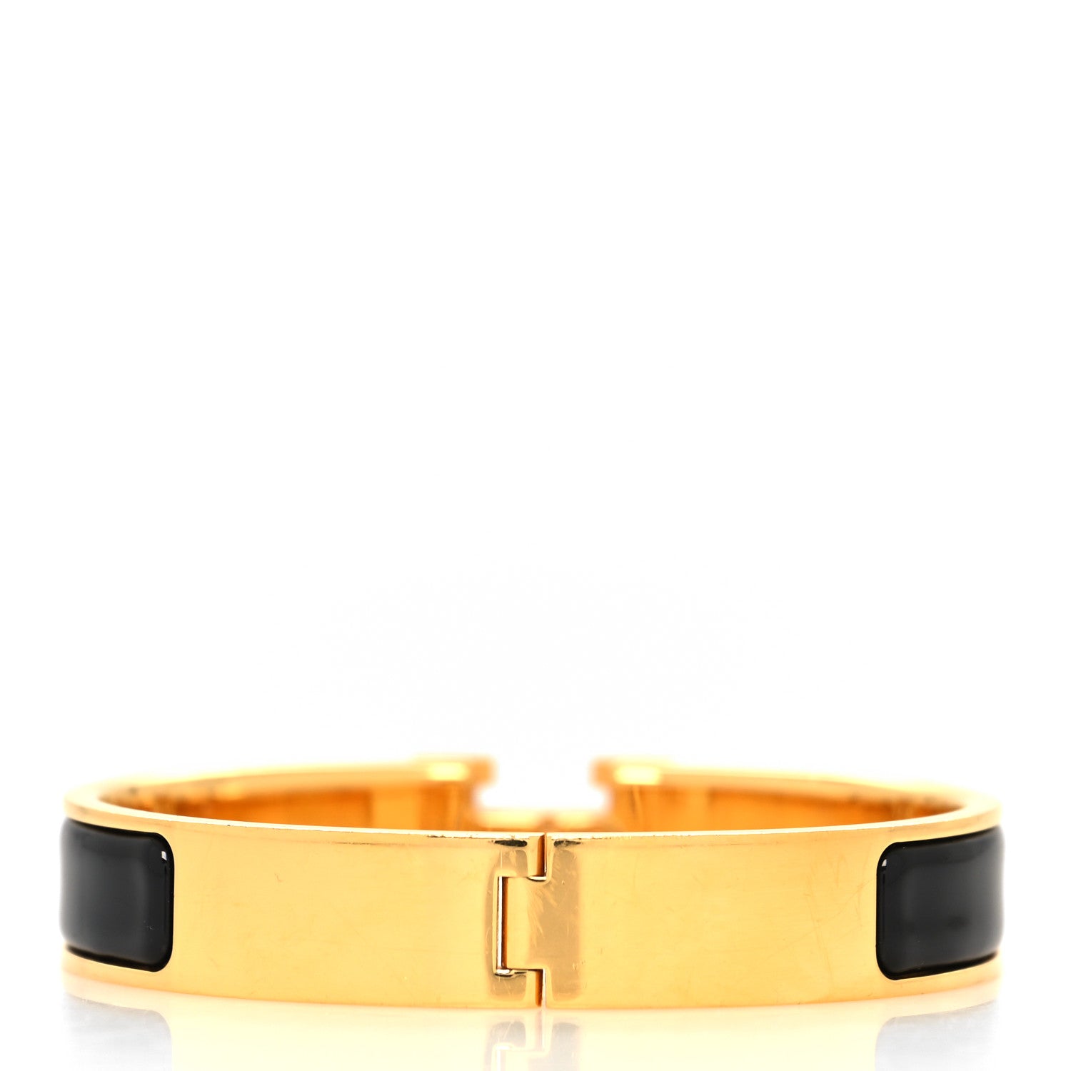 Hermes Enamel Narrow Clic Clac H Bracelet PM Black 3 of 5