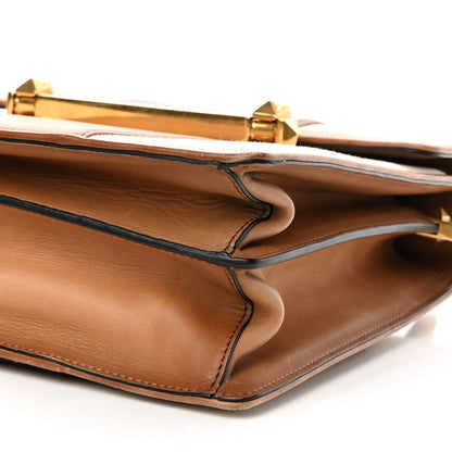 Valentino Garavani Calfskin Canvas Colorblock Crossbody Bag Natural 8 of 12