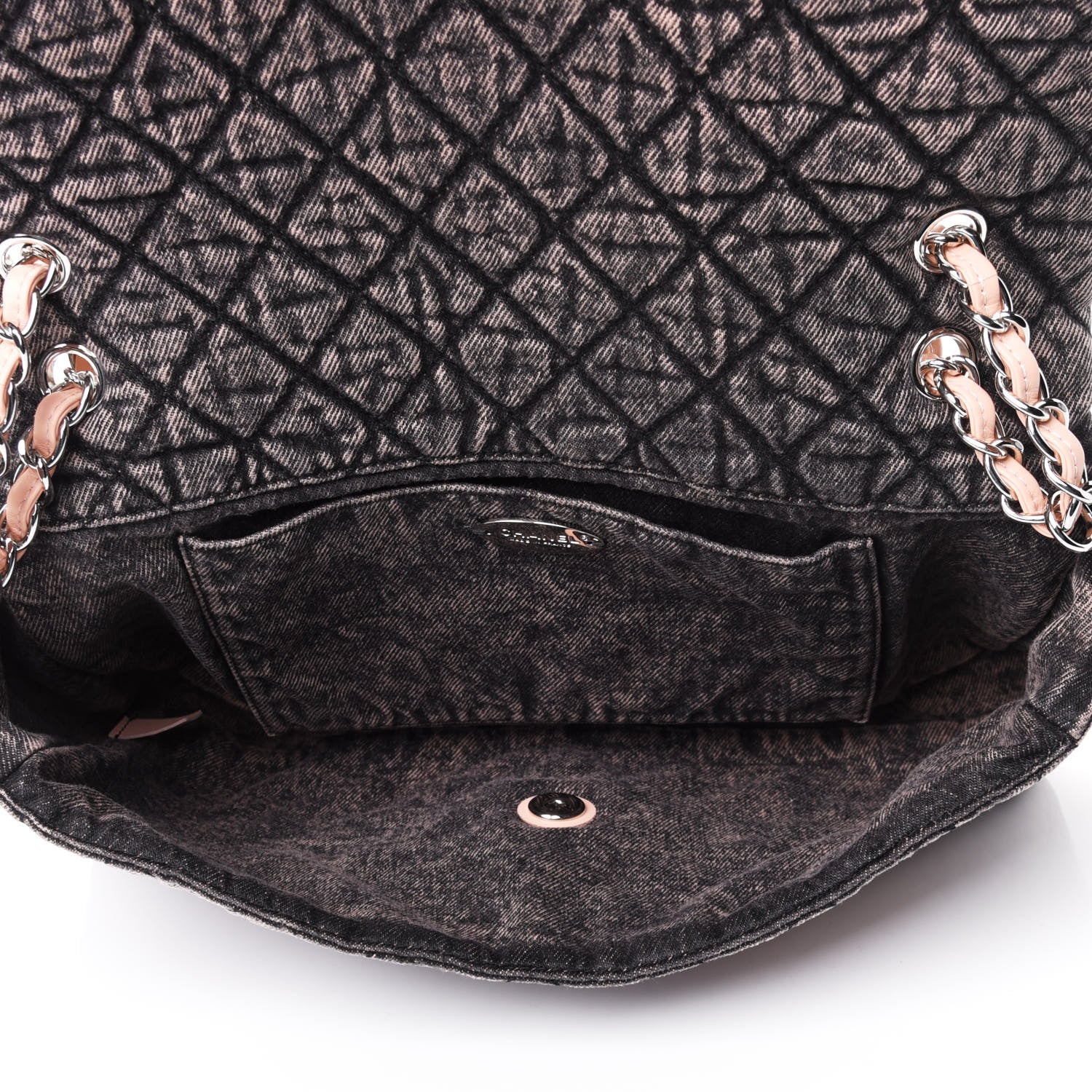 Chanel Denim Quilted Denimpression Flap Rose Clair 4 of 4