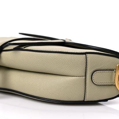 Christian Dior Grained Calfskin Saddle Bag With Strap Sage Green 8 of 8
