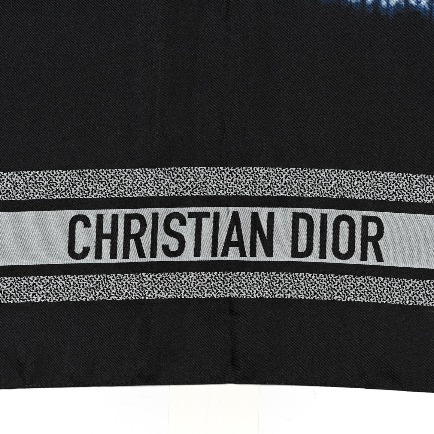 Silk Tie Dior Square Scarf Blue