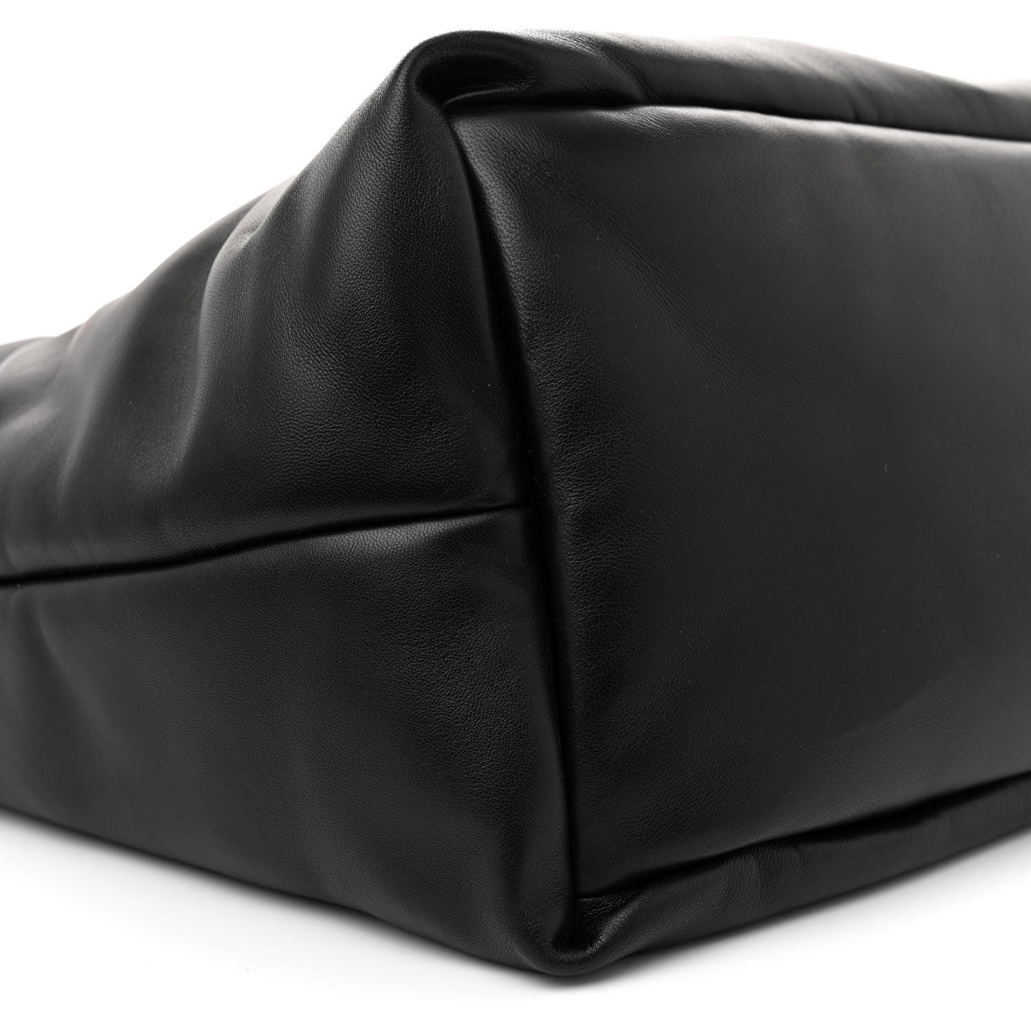 Saint Laurent Lambskin Wide Puffer Tote Black 9 of 10