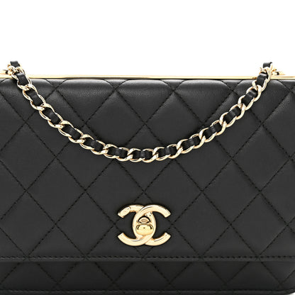 Chanel Lambskin Quilted Trendy CC Wallet On Chain WOC Black 5 of 11