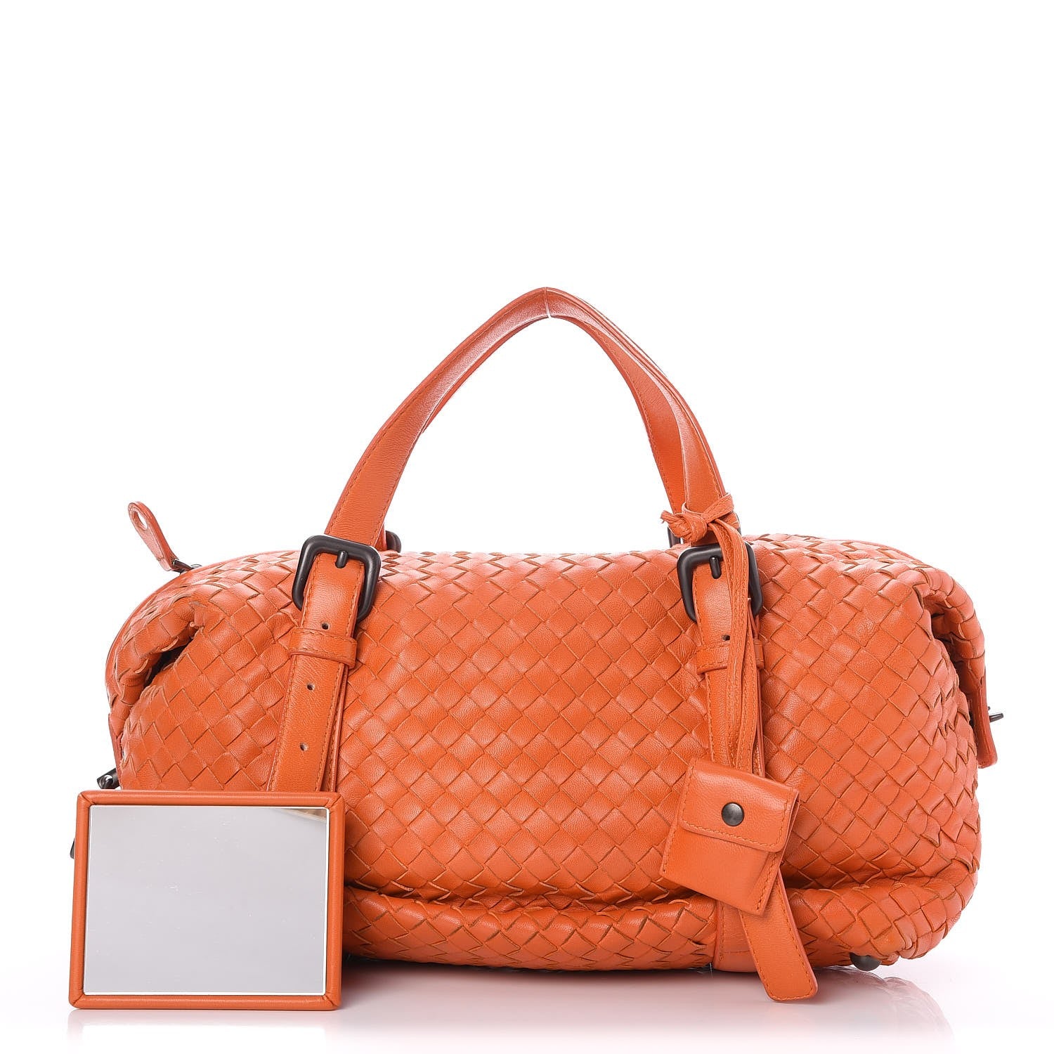 Bottega Veneta Nappa Intrecciato Montaigne Satchel Orange 3 of 9