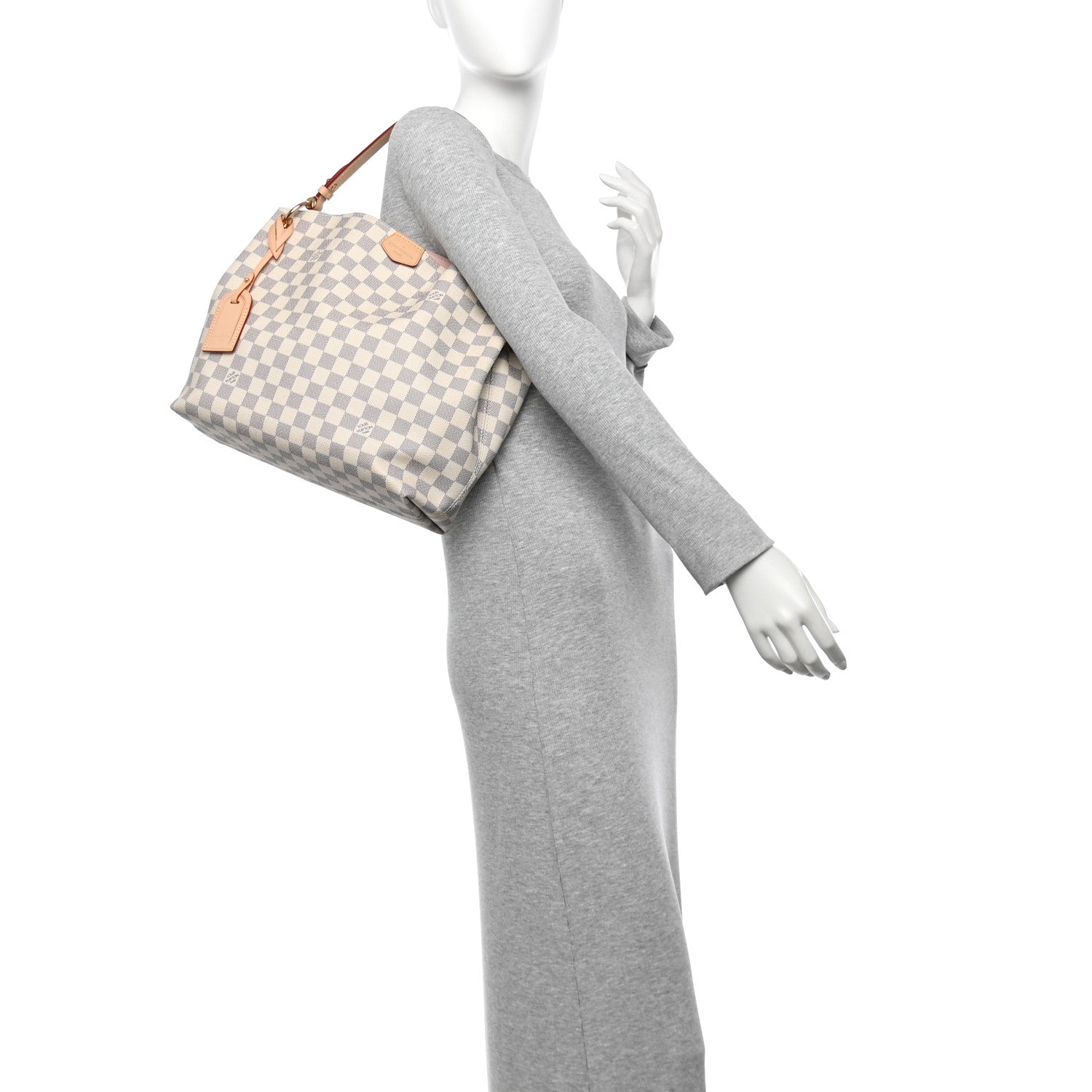 Louis Vuitton Damier Azur Graceful PM Rose Ballerine 2 of 9