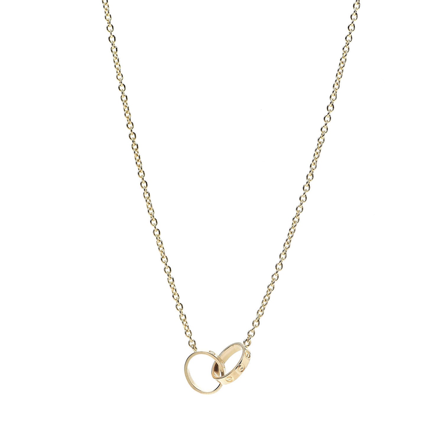 18K Yellow Gold Interlocking LOVE Necklace