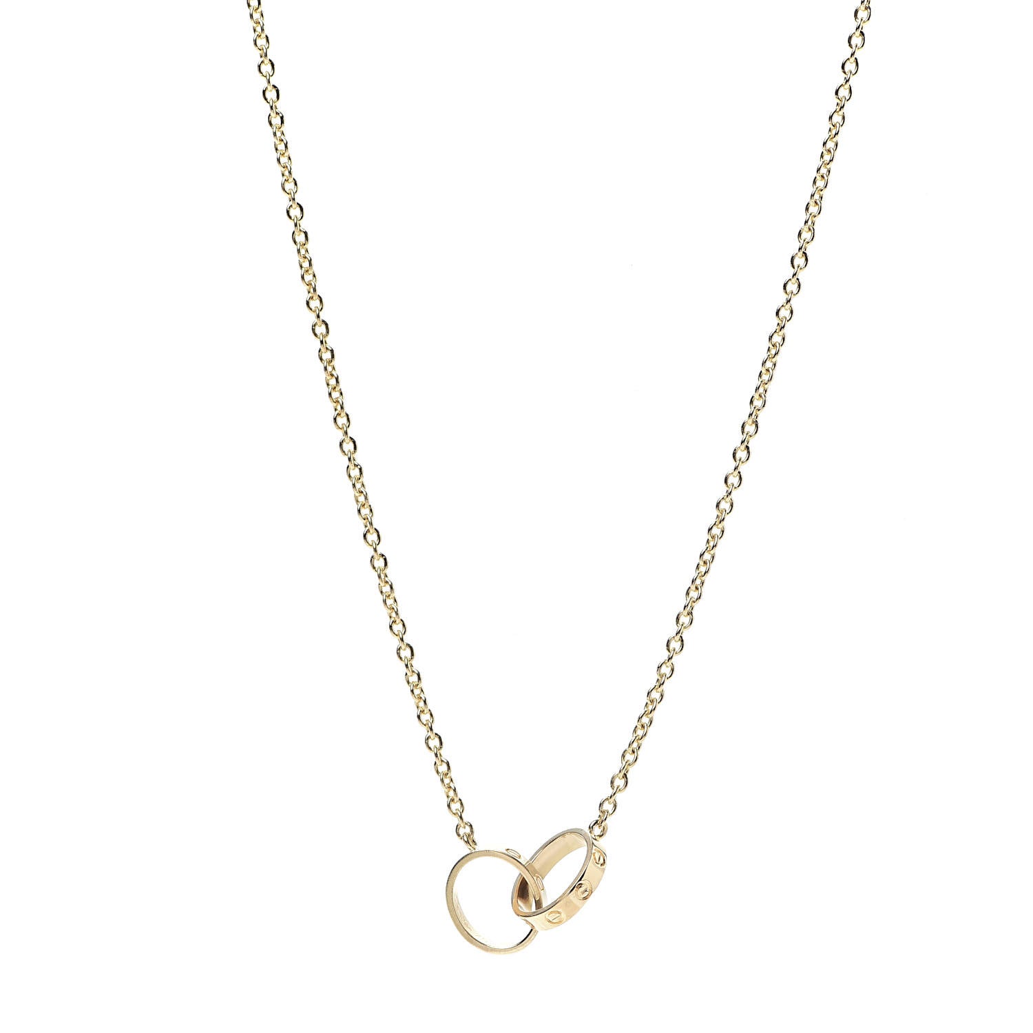 Cartier 18K Yellow Gold Interlocking LOVE Necklace 1 of 6