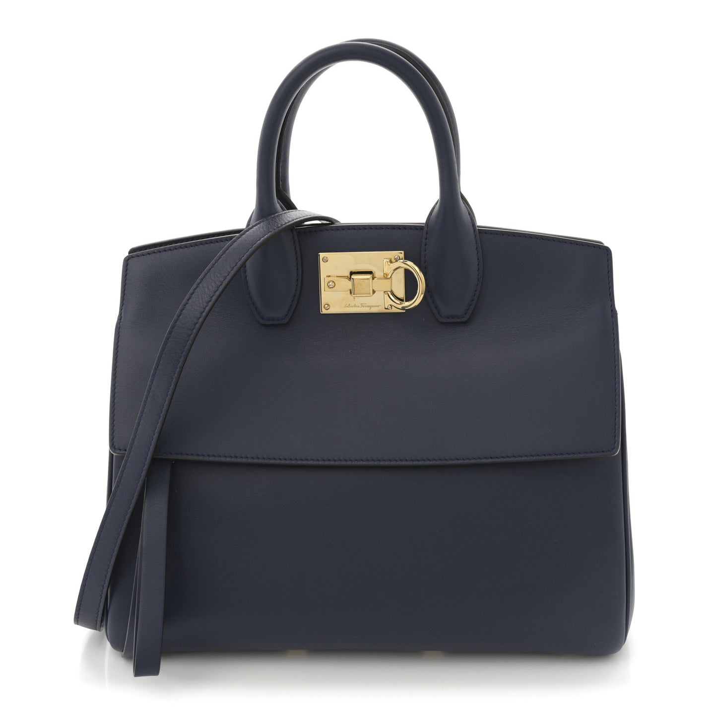 Calfskin Studio Bag Navy
