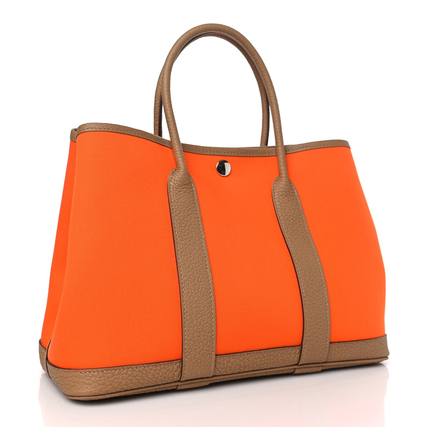 Hermes Toile Militaire Vache Country Garden Party 30 TPM Orange Chai 3 of 10