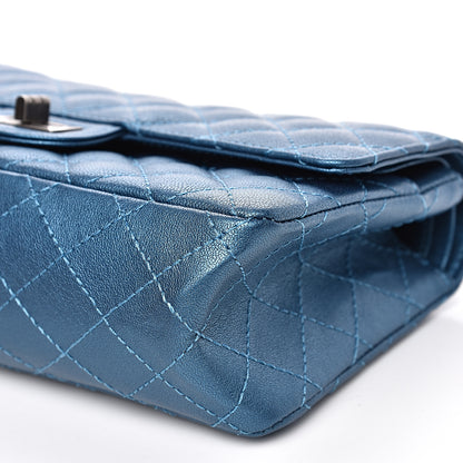 Chanel Metallic Sheepskin Quilted 2.55 Reissue 225 Flap Blue 9 of 10
