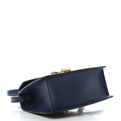 Gucci Vitello Fontanella Web Mini Sylvie Top Handle Bag Blue Agata 4 of 9