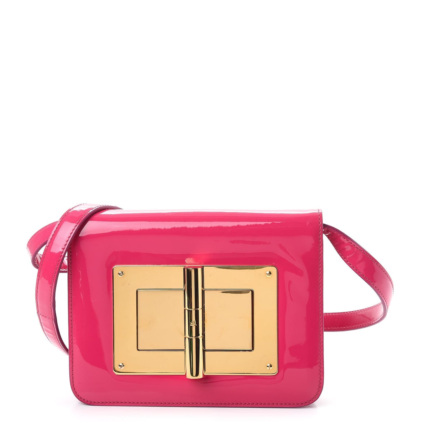 Patent Calfskin Natalia Medium Bag Hot Pink
