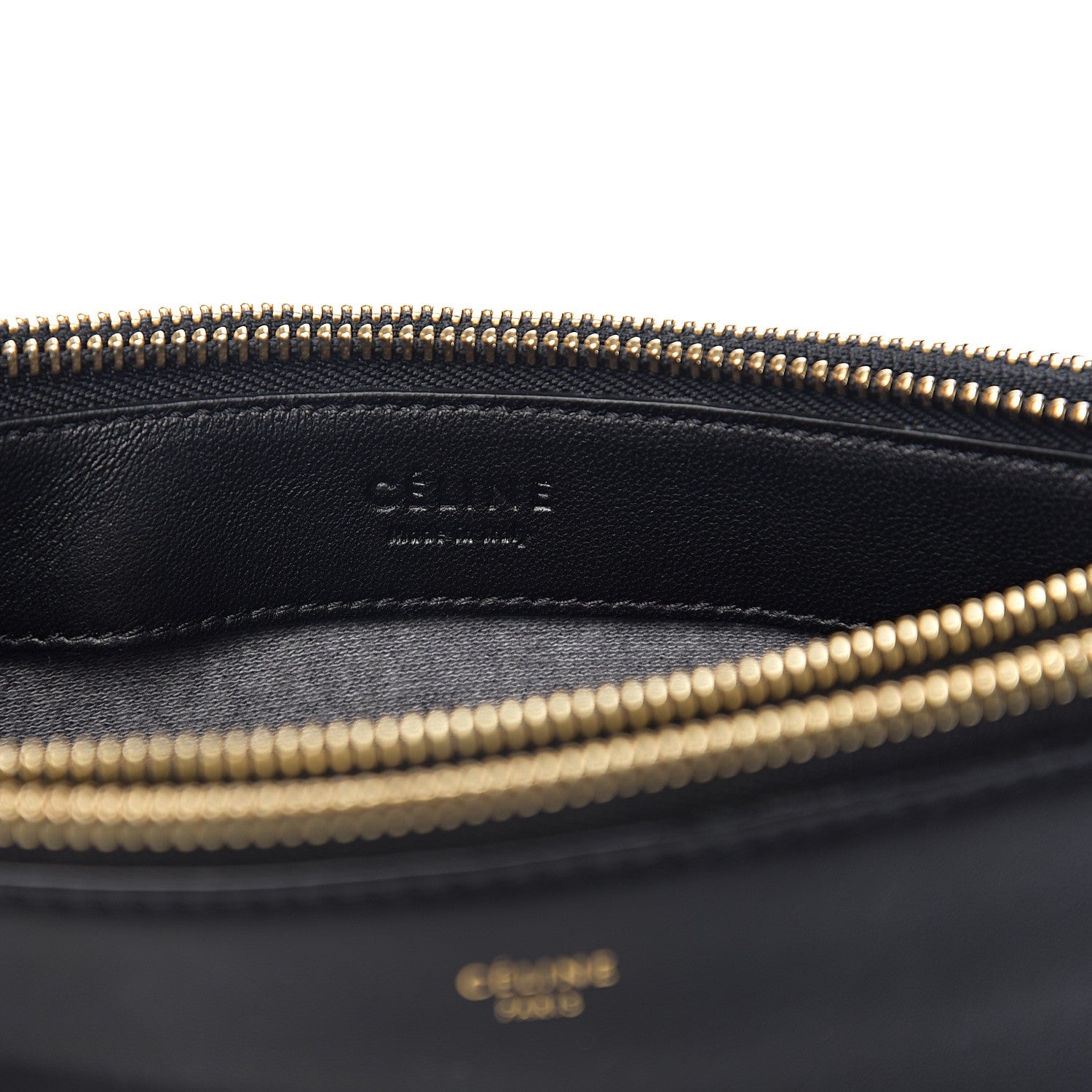 Celine Lambskin Large Trio Crossbody Bag Black 5 of 9