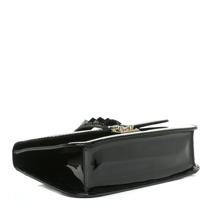 Valentino Garavani Patent Monochrome Medium Glam Lock Rockstud Flap Black 4 of 15
