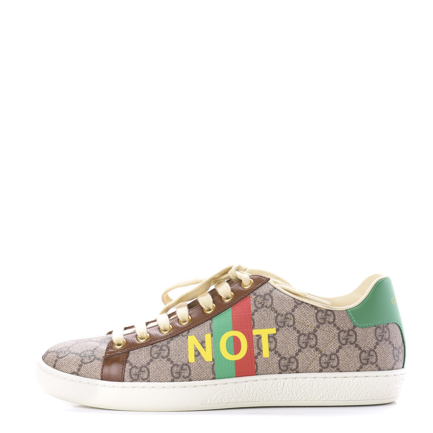 Gucci GG Supreme Monogram Fake/Not Womens Ace Sneakers 39 Beige New Shamarock Brown Sugar 1 of 10
